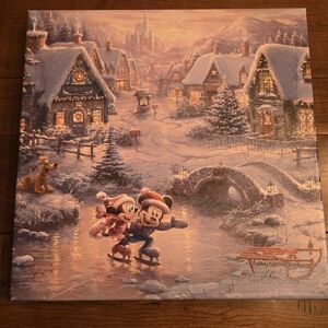 Disney Mickey and Minnie - Sweetheart Holiday - 14" x 14" Gallery Wrapped Canvas